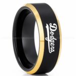 Dodgers Ring, Black Dodgers Ring, Baseball Wedding Ring, Baseball Ring, Black Wedding Ring, Baseball Wedding Band, Baseball Jewelry