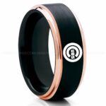 Cubs Ring, Cubs Wedding Ring, Baseball Wedding Ring, Baseball Ring, Black Wedding Ring, Baseball Wedding Band, Baseball Jewelry