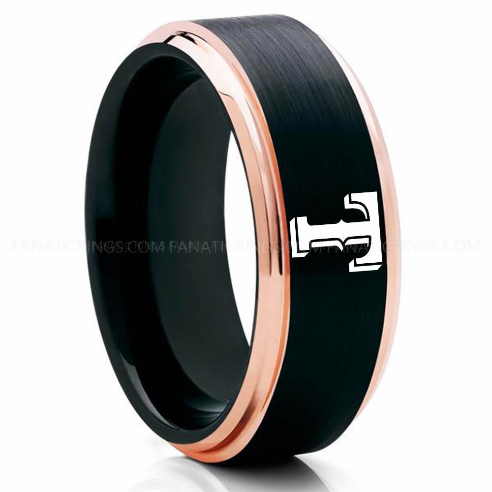 Black Pink Rangers Rangers Ring, Rangers Wedding Ring, Baseball Wedding Ring, Baseball Ring, Black Wedding Ring, Baseball Wedding Band, Baseball Jewelry - Image 1