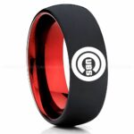 Cubs Ring, Cubs Wedding Ring, Baseball Wedding Ring, Baseball Ring, Black Wedding Ring, Baseball Wedding Band, Baseball Jewelry