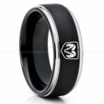 Dodge Ram Ring, Black Dodge Ram Ring, Black Tungsten Ring, Truck Ring, Black Wedding Ring, Tungsten Wedding Band, Black Tungsten Wedding Ring