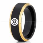 Cubs Ring, Cubs Wedding Ring, Baseball Wedding Ring, Baseball Ring, Black Wedding Ring, Baseball Wedding Band, Baseball Jewelry