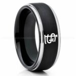 Cardinals Ring, Black Cardinals Ring, Baseball Wedding Ring, Baseball Ring, Black Wedding Ring, Baseball Wedding Band, Baseball Jewelry