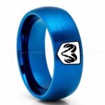 Dodge Ram Ring, Blue Dodge Ram Ring, Blue Tungsten Ring, Truck Ring, Blue Wedding Ring, Tungsten Wedding Band, Blue Tungsten Wedding Ring