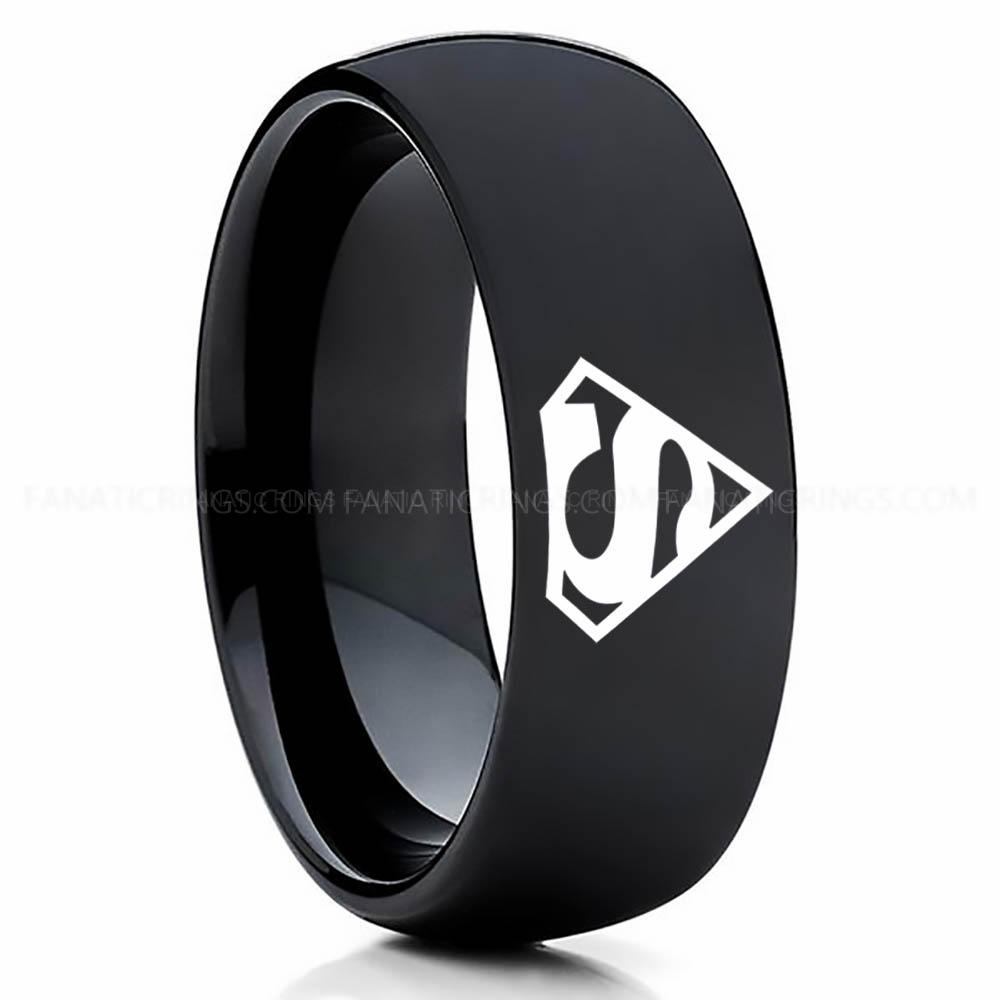 CC_2_27_04_grande - Copy (1) Superman Ring, Superman Wedding Band, Superman Wedding Ring, Black Wedding Band, Black Wedding Ring - Image 1