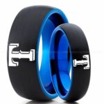 Rangers Ring, Rangers Wedding Ring, Baseball Wedding Ring, Baseball Ring, Black Wedding Ring, Baseball Wedding Band, Baseball Jewelry