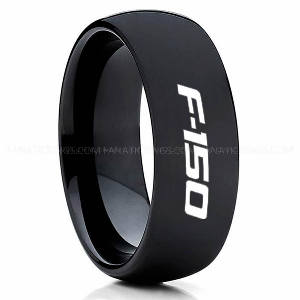 F-150 Black (1) Ford F150 Ring, Black Ford Ring, Black Tungsten Ring, Pickup Truck Ring, Black Wedding Ring, Ford Jewelry - Image 1