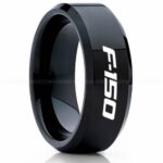 Ford F150 Ring, Black Ford Ring, Black Tungsten Ring, Pickup Truck Ring, Black Wedding Ring, Ford Jewelry