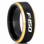 Ford F150 Ring, Black Ford Ring, Black Tungsten Ring, Pickup Truck Ring, Black Wedding Ring, Ford Jewelry