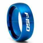 Ford F150 Ring, Blue Ford Ring, Blue Tungsten Ring, Pickup Truck Ring, Blue Wedding Ring, Ford Jewelry