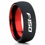 Ford F150 Ring, Black Ford Ring, Black Tungsten Ring, Pickup Truck Ring, Black Wedding Ring, Ford Jewelry