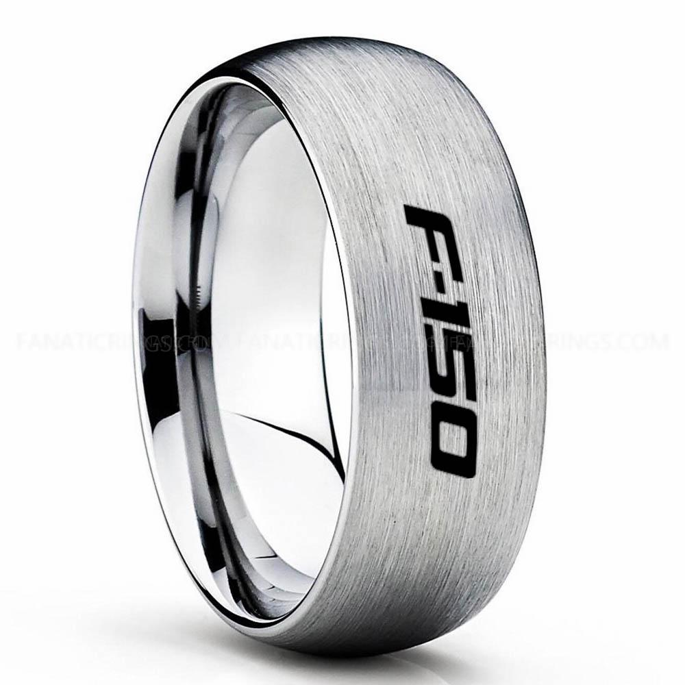 F-150 Silver (3) (1) Ford F150 Ring, Silver Ford Ring, Silver Tungsten Ring, Pickup Truck Ring, Silver Wedding Ring, Ford Jewelry - Image 1