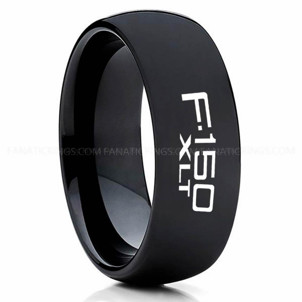 F-150 XLT Black (1) Ford F150 Ring, Black Ford Ring, Black Tungsten Ring, Pickup Truck Ring, Black Wedding Ring, Ford Jewelry - Image 1