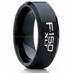 Ford F150 Ring, Black Ford Ring, Black Tungsten Ring, Pickup Truck Ring, Black Wedding Ring, Ford Jewelry
