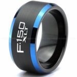 Ford F150 Ring, Black Ford Ring, Black Tungsten Ring, Pickup Truck Ring, Black Wedding Ring, Ford Jewelry