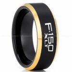Ford F150 Ring, Black Ford Ring, Black Tungsten Ring, Pickup Truck Ring, Black Wedding Ring, Ford Jewelry