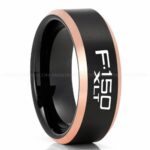 Ford F150 Ring, Black Ford Ring, Black Tungsten Ring, Pickup Truck Ring, Black Wedding Ring, Ford Jewelry