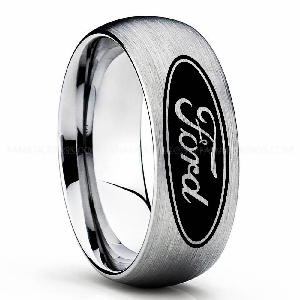 Ford Silver Ford Ring, Ford Wedding Band, Ford Wedding Ring, Ford Jewelry - Image 1