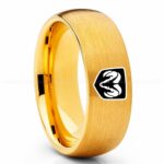 Dodge Ram Ring, Gold Dodge Ram Ring, Gold Tungsten Ring, Truck Ring, Gold Wedding Ring, Tungsten Wedding Band, Gold Tungsten Wedding Ring