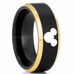 Mickey Mouse Ring, Mickey Mouse Jewelry, Mickey Mouse Wedding Band, Mickey Mouse Wedding Ring