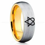 Heartagram Ring, HIM Ring, HIM Jewelry, Heartagram Wedding Ring, Silver Wedding Ring, Heartagram Wedding Band, ECG Ring
