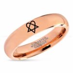 Heartagram Ring, HIM Ring, HIM Jewelry, Heartagram Wedding Ring, Rose Gold Wedding Ring, Heartagram Wedding Band, ECG Ring