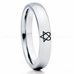 Heartagram Ring, HIM Ring, HIM Jewelry, Heartagram Wedding Ring, Silver Wedding Ring, Heartagram Wedding Band, ECG Ring