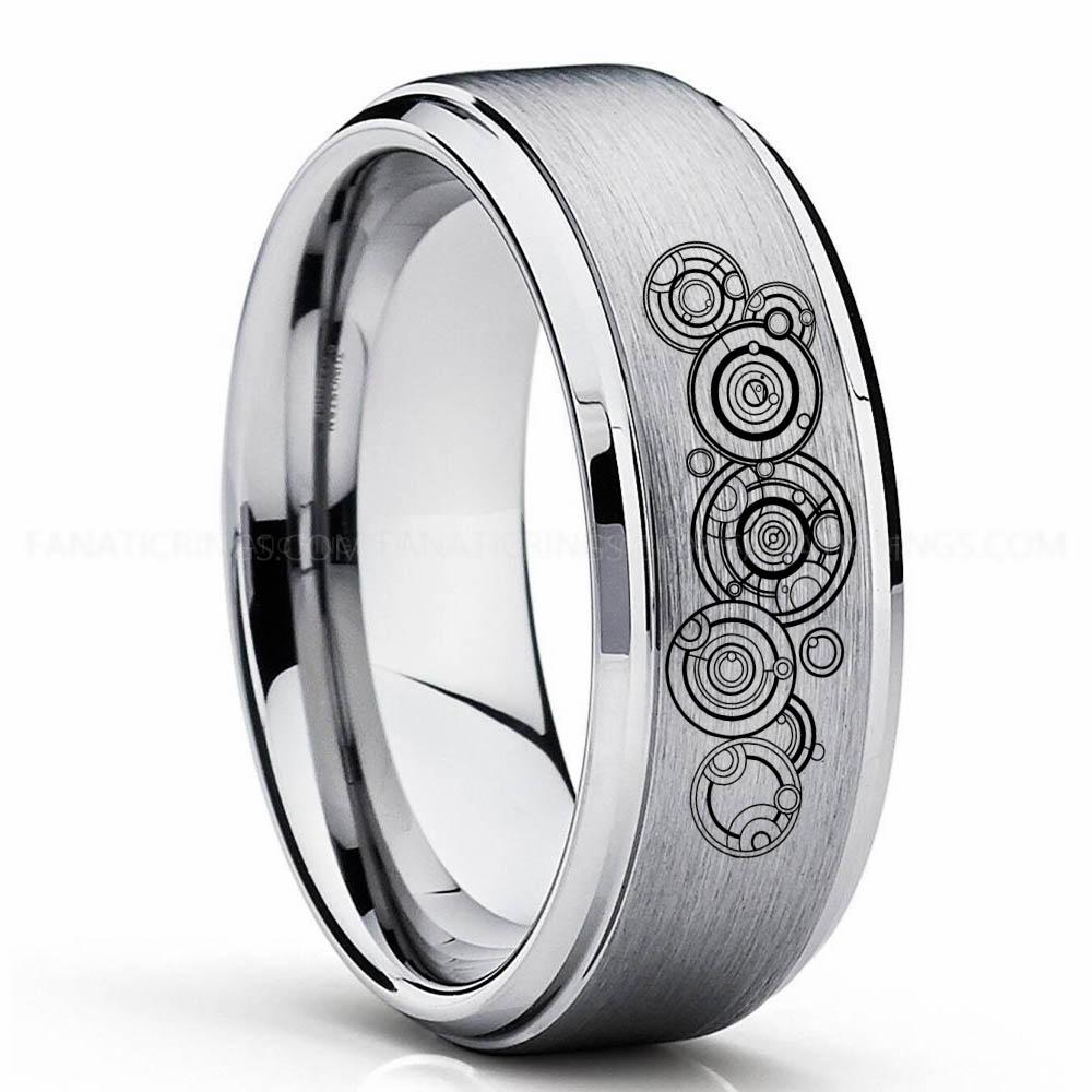 MNKBG Silver (2) Doctor Who Ring, Doctor Who Jewelry, Doctor Who Wedding Band, Doctor Who Wedding Ring, Gallifreyan Ring - Image 1