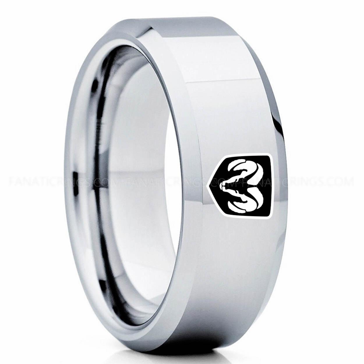 SIlver RAM Dodge Ram Ring, Silver Dodge Ram Ring, Silver Tungsten Ring, Truck Ring, Silver Wedding Ring, Tungsten Wedding Band, Silver Tungsten Wedding Ring - Image 1