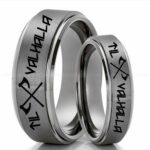 Til Valhalla Rings, Viking Rings, Runes Rings, Valknut Rings, Nordic Rings, Norsemen Rings, Nordic Runes Rings, Silver Tungsten Bands