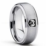 Dodge Ram Ring, Silver Dodge Ram Ring, Silver Tungsten Ring, Truck Ring, Silver Wedding Ring, Tungsten Wedding Band, Silver Tungsten Wedding Ring