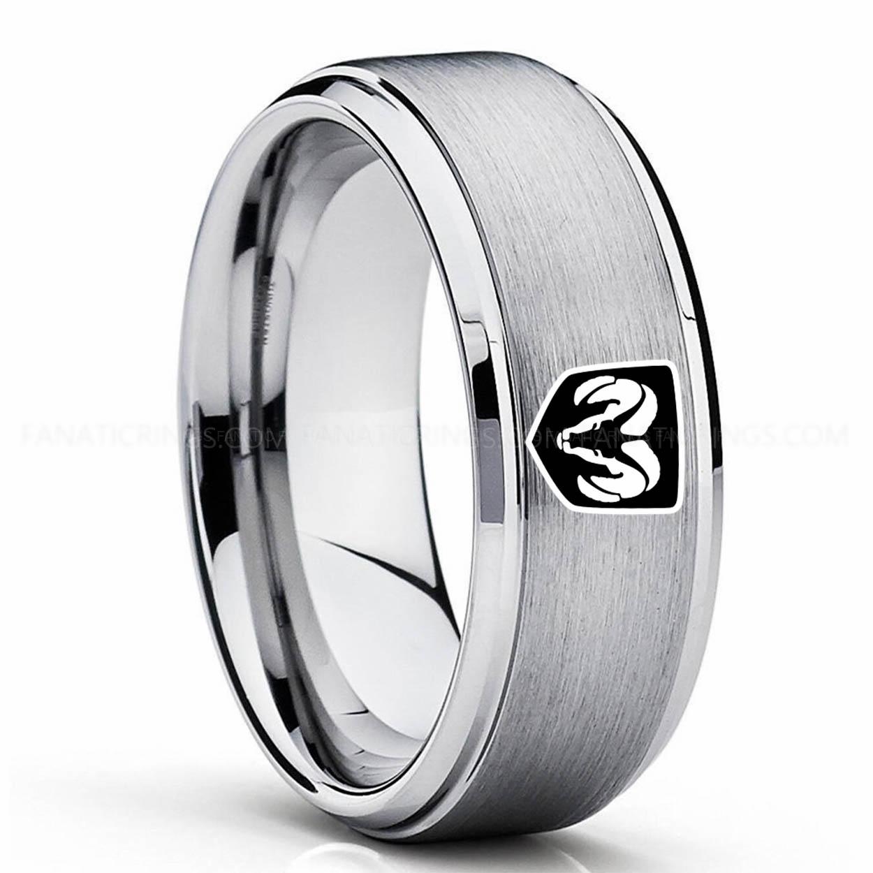 Silver (2) RAM Dodge Ram Ring, Silver Dodge Ram Ring, Silver Tungsten Ring, Truck Ring, Silver Wedding Ring, Tungsten Wedding Band, Silver Tungsten Wedding Ring - Image 1
