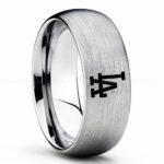 Dodgers Ring, Dodgers Wedding Ring, Baseball Wedding Ring, Baseball Ring, Silver Wedding Ring, Baseball Wedding Band, Baseball Jewelry