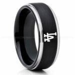 Dodgers Ring, Black Dodgers Ring, Baseball Wedding Ring, Baseball Ring, Black Wedding Ring, Baseball Wedding Band, Baseball Jewelry