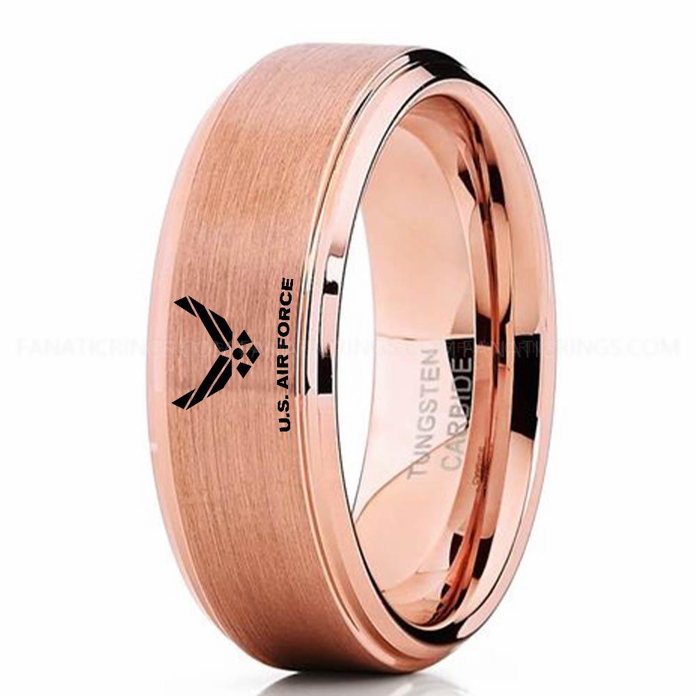 U.S. Air Force Pink US Air Force Ring, Semper Fidelis Ring, Air Force Wedding Band, Camo Ring, Army Ring, Military Ring, Military Jewelry - Image 1