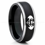 Batman Ring, Batman Wedding Band, Batman Wedding Ring, Black Wedding Band, Black Wedding Ring