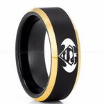 Batman Ring, Batman Wedding Band, Batman Wedding Ring, Black Wedding Band, Black Wedding Ring