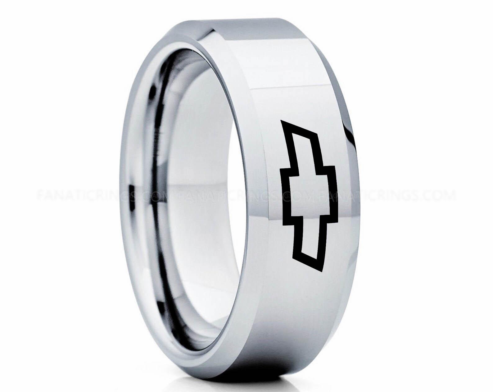 il_1588xN.2892387100_54rv-2 Chevy Ring, Chevrolet Ring, Chevy Bowtie Ring, Auto Racing Ring, Chevy Wedding Band, Chevrolet Wedding Ring - Image 1