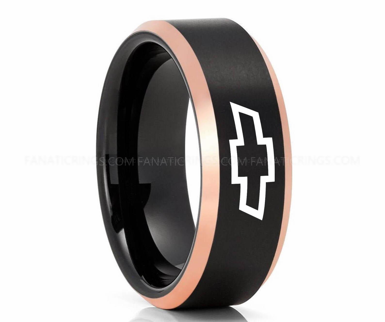 il_1588xN.2963673786_220g-2 Chevy Ring, Chevrolet Ring, Chevy Bowtie Ring, Auto Racing Ring, Chevy Wedding Band, Chevrolet Wedding Ring - Image 1