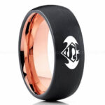 Batman Ring, Batman Wedding Band, Batman Wedding Ring, Black Wedding Band, Black Wedding Ring