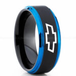 Chevy Ring, Chevrolet Ring, Chevy Bowtie Ring, Auto Racing Ring, Chevy Wedding Band, Chevrolet Wedding Ring