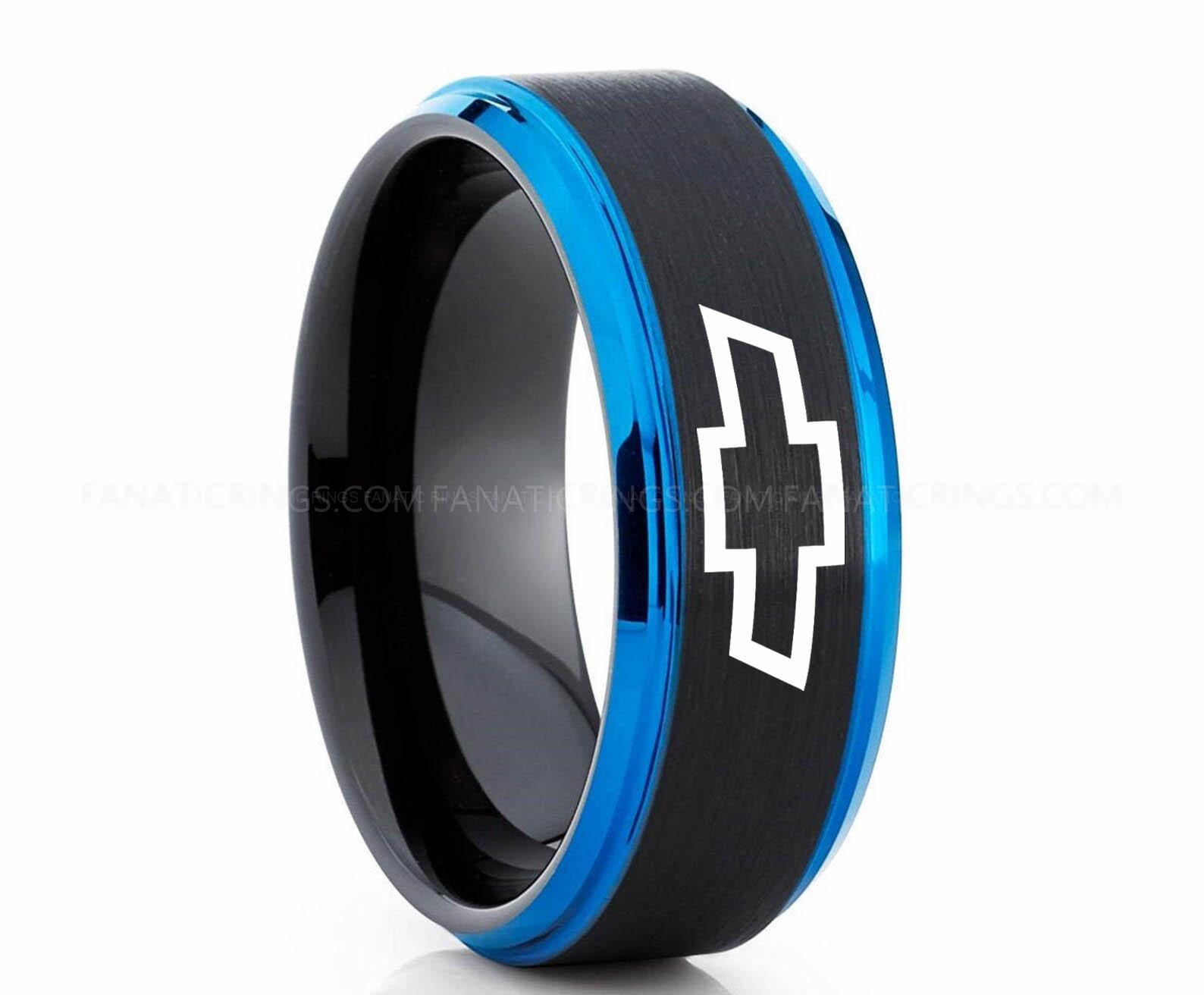 il_1588xN.3001452884_714j-2 Chevy Ring, Chevrolet Ring, Chevy Bowtie Ring, Auto Racing Ring, Chevy Wedding Band, Chevrolet Wedding Ring - Image 1