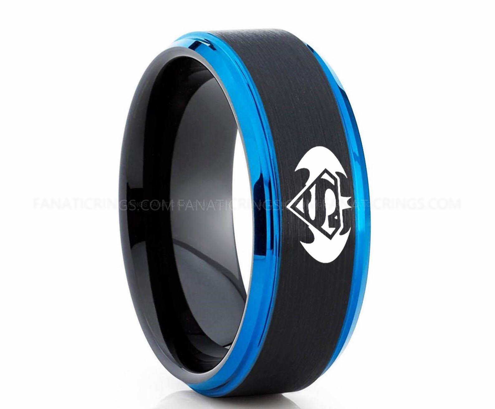 il_1588xN.3001452884_714j Batman Ring, Batman Wedding Band, Batman Wedding Ring, Black Wedding Band, Black Wedding Ring - Image 1