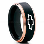 Chevy Ring, Chevrolet Ring, Chevy Bowtie Ring, Auto Racing Ring, Chevy Wedding Band, Chevrolet Wedding Ring