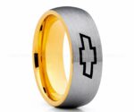 Chevy Ring, Chevrolet Ring, Chevy Bowtie Ring, Auto Racing Ring, Chevy Wedding Band, Chevrolet Wedding Ring