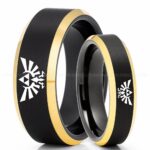 Legend of Zelda Rings, Couple Rings, Legend of Zelda Jewelry, Zelda Wedding Bands, Zelda Wedding Rings, Gamer Rings