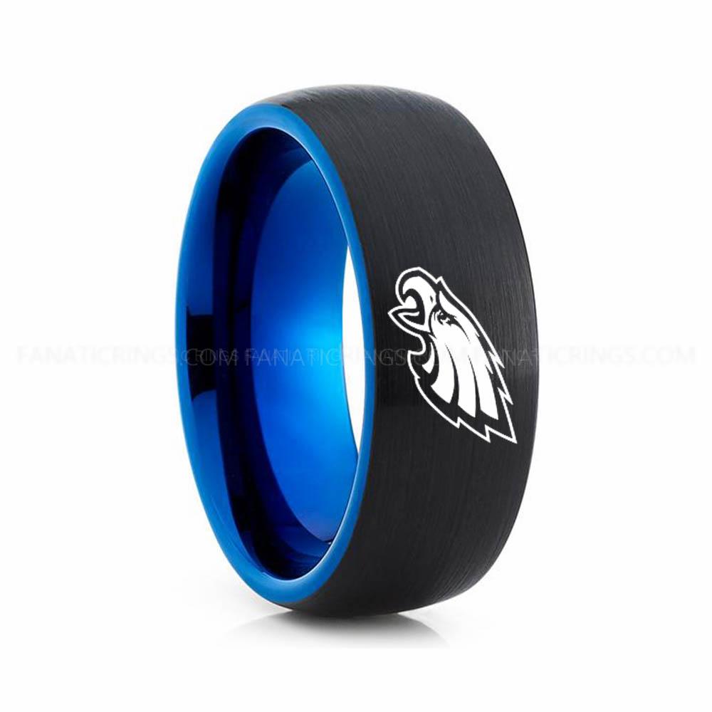 1 (19) Eagles Ring, Eagles Wedding Band, Eagles Wedding Ring, Eagles Jewelry - Image 1