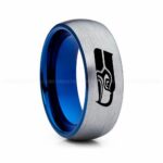 Seahawks Ring, Seahawks Wedding Band, Seahawks Wedding Ring, Seahawks Jewelry