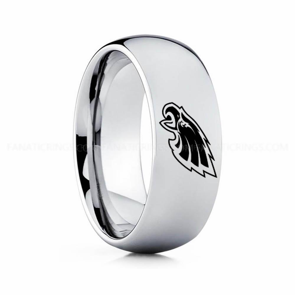 13 (15) Eagles Ring, Eagles Wedding Band, Eagles Wedding Ring, Eagles Jewelry - Image 1