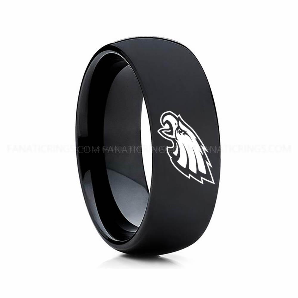 15 (15) Eagles Ring, Eagles Wedding Band, Eagles Wedding Ring, Eagles Jewelry - Image 1